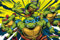 TMNT - Turtles in Action - Teenage Mutant Ninja Turtles - Film Movie Poster - Grösse 91,5x61 cm + 2 St Posterleisten Holz 92 cm