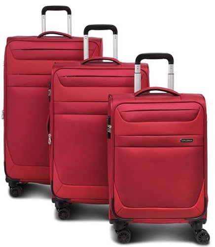 Worldpack® Trolley Set Dublin 3-teilig 50/60/70 cm – Leicht & robust | Reisekoffer mit Rollen | 360° Doppelrollen | TSA-Schloss | Kofferset Weichschale für Reisen & Urlaub