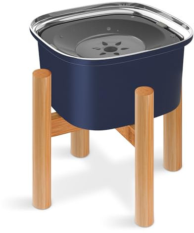 Decflow 3L Elevated Dog Water Bowl, Stainless Steel Raised Food Dispenser with Stand, Large Capacity No Spill Dog Water Bowl for Small, Medium and Large Dogs