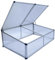 Serre en aluminium translucide - Protection UV - 118 x 77 x 40 cm - Double toit - Argenté