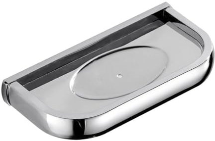 Wanym Porte Savon Mural avec Percage, Porte Savon Douche Laiton Boîte a Savon Mural Antique Simplicité Soap Dish pour Cuisine Salle de Bain Panier a Savon,Chrome