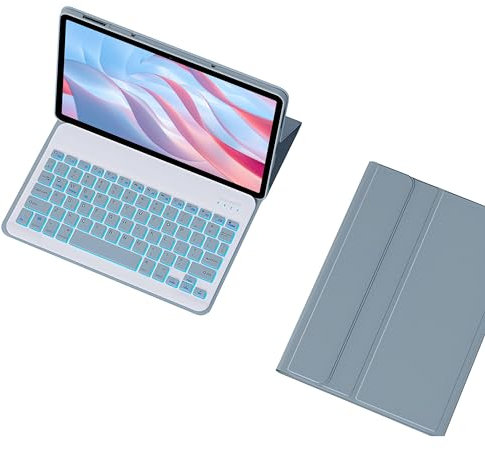 Keyboard Case for Honor Pad X9 11.5 Inch 2023, Detachable Backlit Wireless Keyboard with Protective Cover,Blue