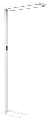 MAUL Standleuchte MAULsenja | Stehlampe dimmbar (2700-5700 K) | Energieeffizente LED-Technik | Deckenfluter mit direkter & indirekte Beleuchtung | Standlampe mit Bewegungssensor | Weiß