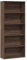 vidaXL Bücherregal, Bücherschrank mit 5 Fächern, Standregal für Wohnzimmer Büro, Büroregal Wandregal Raumteiler, Braun Eichen-Optik Holzwerkstoff