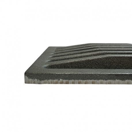 Parrilla termobrica de hierro fundido para chimenea y estufa de leña y pellets, para barbacoa, fondo para caída, ceniza y aireación – Varios tamaños - (29,3 x 21,5 x 1 – 2 cm, 3,5 kg)