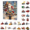 2025 Weihnachts Auto Adventskalender, Adventskalender für Kinder, Niedlicher Adventskalender 2025, Einzigartiger Auto Adventskalender, 24 Tage Weihnachten Countdown Kalender 2025 (Weiß)