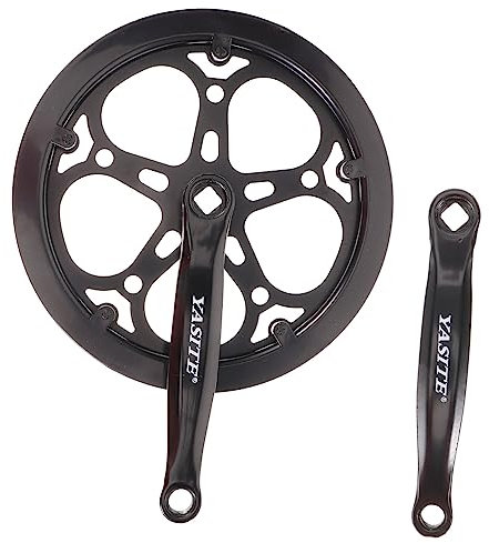 BESPORTBLE Einzelring Fahrradkurbelgarnitur 170mm Volleisen 52 Zähne Hohlkurbel Abnehmbar Singlespeed Mountainbike Faltrad Rennrad Ersatz