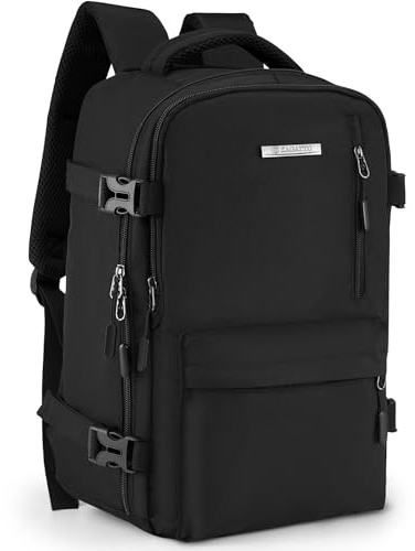 Zagatto Reiserucksack 40x20x15 Schwarz 15L für WIZZAIR und Ryanair leichtes Handgepäck Rücken Rucksack Solide Universal Wasserdicht Gepäck Städtrucksack, ZG950