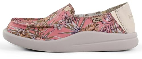 Kickback Rizzo Mocassini Slip‑On da Donna in Tela – Scarpe Casual Leggere con Design Convertibile a Tallone Ribaltabile per Il Comfort Quotidiano Estivo - Rosa Multicolore, EU 38