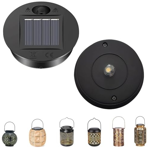 Solarlampen Für Außen, 2 Stück 7cm Solarleuchten Ersatzteile Mit Warmes Licht LED, IP55 Wasserdicht Ersatz Solarmodul Für Gartenleuchte, Einfache Installation Solarleuchte Für Garten