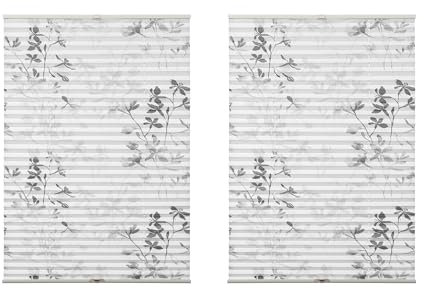 GARDINIA 2er-Set Plissee ohne Bohren, Blickdicht, Lichtdurchlässig, Einfach in der Breite kürzbar, Bella Falt-Plissee, Weiß, 60 x 130 cm BZW. 70 x 130 cm (BxH)