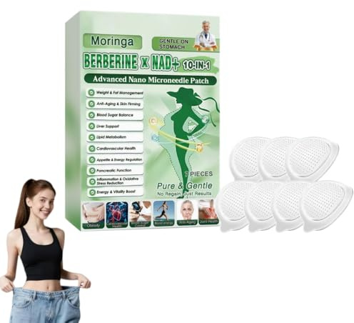 moringa x berberin pflaster 10-in-1, Sanfte Körperpflege mit Nano-Microneedle-Technologie für alle Körpertypen Für Frauen und Männer