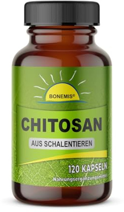 Chitosan aus Schalentieren, 500 mg, 120 Kapseln ohne Zusatzstoffe, im Glas | in Deutschland ohne Trenn-/Fließmittel verkapselt