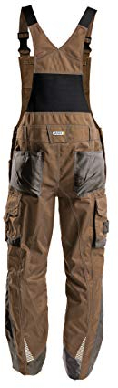 DASSY® Voltic Arbeitslatzhose mit Kniepolstertaschen - Größe 66 - LEHMBRAUN/ANTHRAZITGRAU