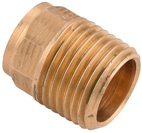 Sanitop-Wingenroth 11153 9 Rotguss-Übergangsnippel Nummer 4243G, 1 Stück, 15 mm x 1/2 Zoll AG