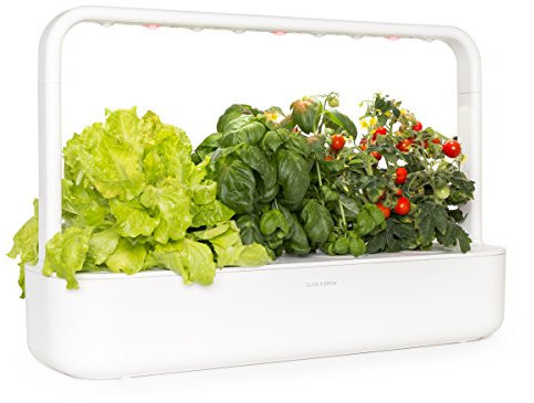 Click & Grow Indoor Herb Garden Kit with Grow Light | Easier Than Hydroponics Growing System | Smart Garden for Home Kitchen Windowsill | Vegetable & Herb Garden Starter Kit with 9 Plant pods, White