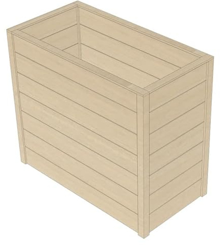 HORI Hochbeet Kit, Holz Stecksystem 80 cm hoch – Pflanzkasten Bausatz aus Fichte, 18 mm Wandstärke für Garten, Gemüsebeet & Kräuterbeet – DIY Pflanzkasten, in 15 Größen: Modell Saarbrücken (45x90)