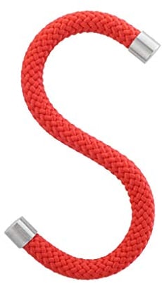 Peppermint Products Loop Hook | Textil-S-KLEIDERHAKEN aus Seil | 5er Set (Rot)