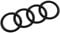 Audi 4K8071802 Zeichen Ringe Black Edition Emblem Blackline Logo Schwarz