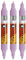 Molotow One4All Acrylic Twin Marker (Strichstärke 1.5 mm und 4 mm, hochdeckend und permanent) 3 Stück Farbe 201 flieder pastell