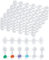 AIEX 150 Pots Pots De Peinture Vides Bandes Mini Conteneurs De Stockage Transparents Peinture Arts Artisanat Fournitures Pour Salles De Classe Écoles Peintures Festivals D'art, 25 Bandes (3 ml)