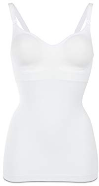 Medela Comfort Top - Seamless Top with Built-in Bra for Breastfeeding - from Pregnancy to Breastfeeding White