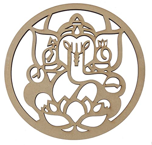 Purpledip 12425 Wandbehang aus Holz, Motiv Siddhi Vinayak Ganesha For Luck & Glory