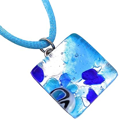 Murano Glas Anhänger, Handgemachte Anhänger, Glas Anhänger, Millefiori Anhänger, Murano Glas Schmuck, Venedig Glas, 2 cm x 2 cm (Diana Sml), Glas