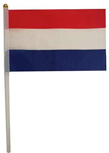 Bandiera Paesi Bassi 50 pezzi piccola bandiera tesa in mano, mini bandierine Paesi Bassi 14 x 21 cm, mini striscione Paesi Bassi Coppa del Mondo Fan Acclamant