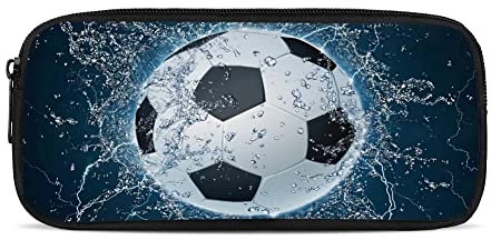 chaqlin Wasser Fußball Federmäppchen Große Kapazität Federmäppchen für Kinder, Jungen Mädchen Niedlich Federmäppchen Schule Bürobedarf Make-up Tasche Stift Schreibwaren Tasche