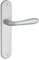 THIRARD - Ensemble de Poignées pour Porte Intérieure Goccia - Sans Trou - Carré 7 mm - Entr'Axes 195 mm - Chromé Satin - Plaques Aluminium Embouti - Béquilles Aluminium - Gris