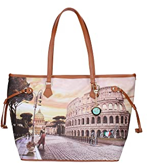 YNOT Damen-Shopper Life-Aufdruck in Roma, Druck Life In Rome, Einheitsgröße