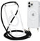 Yoedge Handykette für iPhone 11 Pro Hülle mit Band 5,8, Transparente Magnetisch Handyhülle [Kompatibel mit Magsafe], Necklace Schlank Silikon TPU Stoßfest Schutzhülle mit Kordel zum Umhängen,Schwarz