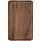 GLIBBUL Plateau de service rectangulaire en bois de noyer, 32 x 20 cm, pour nourriture, collation, café, thé, avec bord surélevé pour cuisine, salon, salle de bain, chambre à coucher, décoration