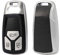 ontto TPU Schlüsselhülle Cover Passt für Audi A4 B9 A4L A5 A6 8S 8W Q5 Q7 4M S4 S5 S7 TT TTS TFSI RS Coupe Autoschlüssel Hülle Schlüsselanhänger Schutzhülle Schlüsseletui 3 Tasten-Leder Silber A