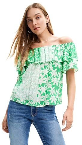 Desigual BLUS_ANAÏS, 4026 Verde Tropical, S
