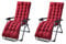 JTBDWOSK Liegestuhl Auflage, Dicke Lange Gartenliegen-Auflage Sofapolster Relaxliegenauflage für draußen, Terrasse, Sonnenliege, Bank, Liegestuhl, Kissen,Rot,2 Stück (1er Pack)