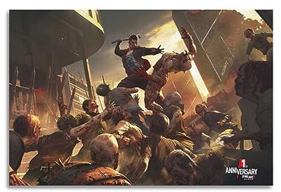 VZRSQZK Dying Light 2 Spiel-Poster, dekoratives Gemälde, Leinwand-Wandposter und Kunstdruck, modernes Familienschlafzimmer-Dekor-Poster, 60 x 90 cm