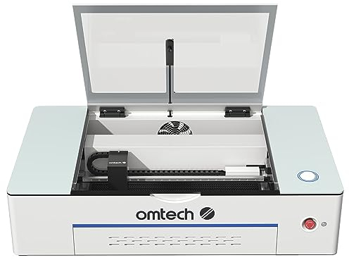 OMTech Polar Lasergravurschneider 50W Desktop-Lasergravurmaschine 510x300mm Arbeitsbett Desktop CO2 laser Graviermaschine Lightburn-kompatible mit 2 Drehachsen 5 MP-Kamera Wasserkühler Rauchabsaugung