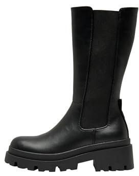 ONLY ONLDOJA-5 PU Long Boot, Stivali Donna, Black, 38 EU