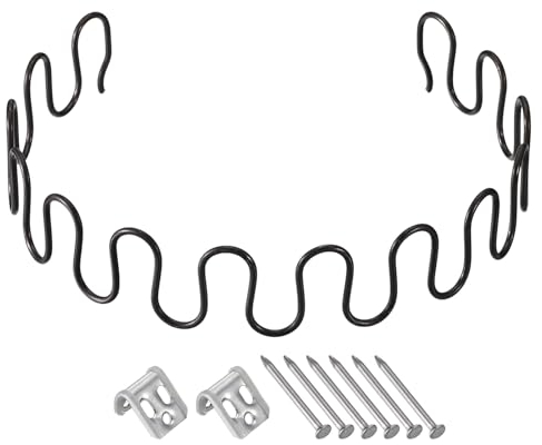sourcing map 23.6 Sofa Feder Ersatz mit Clips Nägel Runde Form Feder Liege Teile für Möbel Sofa Reparatur Befestigung Stuhl Durchhängen Sitz Schwarz