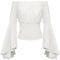 SCARLET DARKNESS Womens White Renaissance Tops Victorian Off The Shoulder Tops Smocked Bell Long Sleeve Medieval Vintage Tops for Women UK L