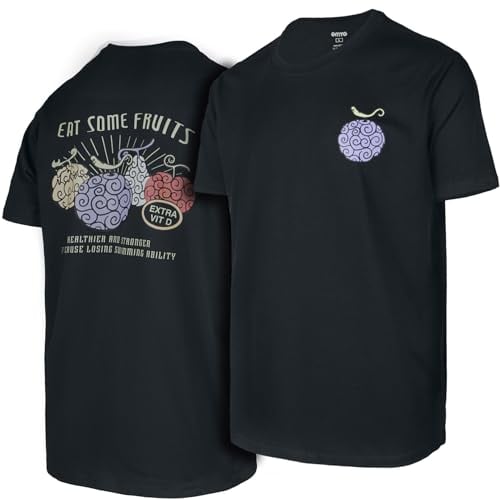Devil Fruit One Ruffy Piece Monkey D Luffy Sun God Nika Gear 5th Gear Anime Premium 100% Cotton Crew Neck Short Sleeve Mens T-Shirt Unisex Tops(Black,XL)