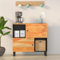 THOYTOUI Multifunktionsschränke,Aufbewahrungsschränke,Badezimmerschränke,Wohnzimmerschränke für die Küche,Industriestil,Sideboard mit 2 Türen 80 x 33 x 75 cm Massivholz Akazie