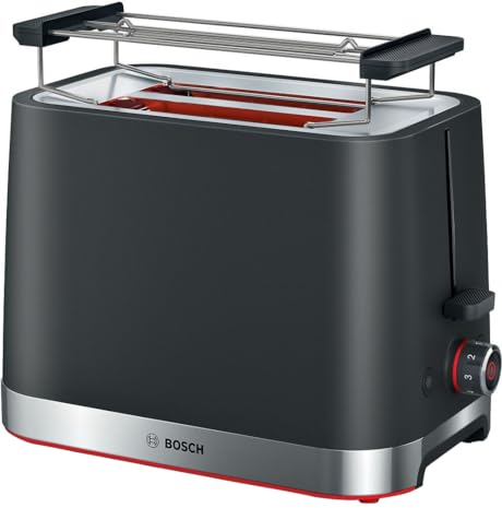 Tostapane 2 Fette Potenza 950W con Griglia e Vassoio Briciole colore Nero/Inox - TAT4M223