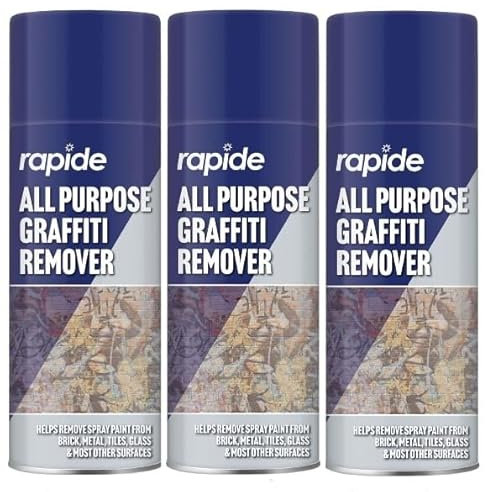 AMBERLINNEN LTD 6 X 250ML GRAFFITI REMOVER SPRAY REMOVE STICKY METAL PAINT CANS PEN CHEWING GUM