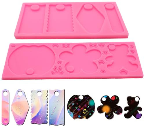 Xafrstyu 2 Stück Becher Tasse Deckel Topper Dekor, Accessories Compatible with Stanley Cup, Epoxid Untersetzer Formen Haus Dekoration für DIY Resin Art