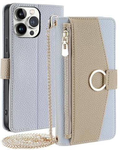CasurvivePro Monedero magnético de Cuero de PU con Solapa amortiguadora para teléfono Modelo iPhone 16 Pro MAX, Uso Multifuncional: Billetera, Soporte para teléfono