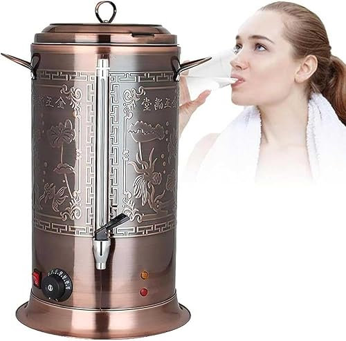 Catering Hot Water Boiler Tea Urn Coffee, Stainless Steel 20L - Lockable Lid, Anti-drip Tap, Temperature Control 30-110 Degree - Home Shop Hotel Commercial