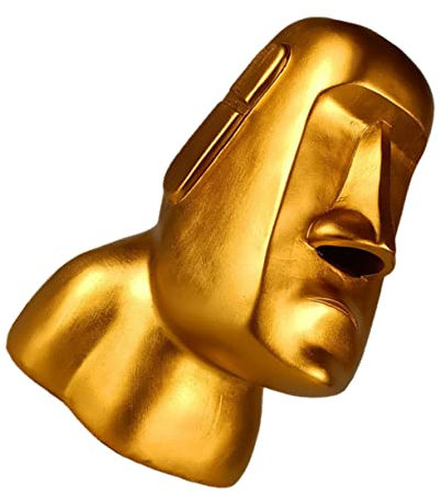 Kosmetiktuchhalter Taschentuchbox Moai Statue Kunstharz Gold Geschenkideen